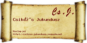 Csikós Jukundusz névjegykártya